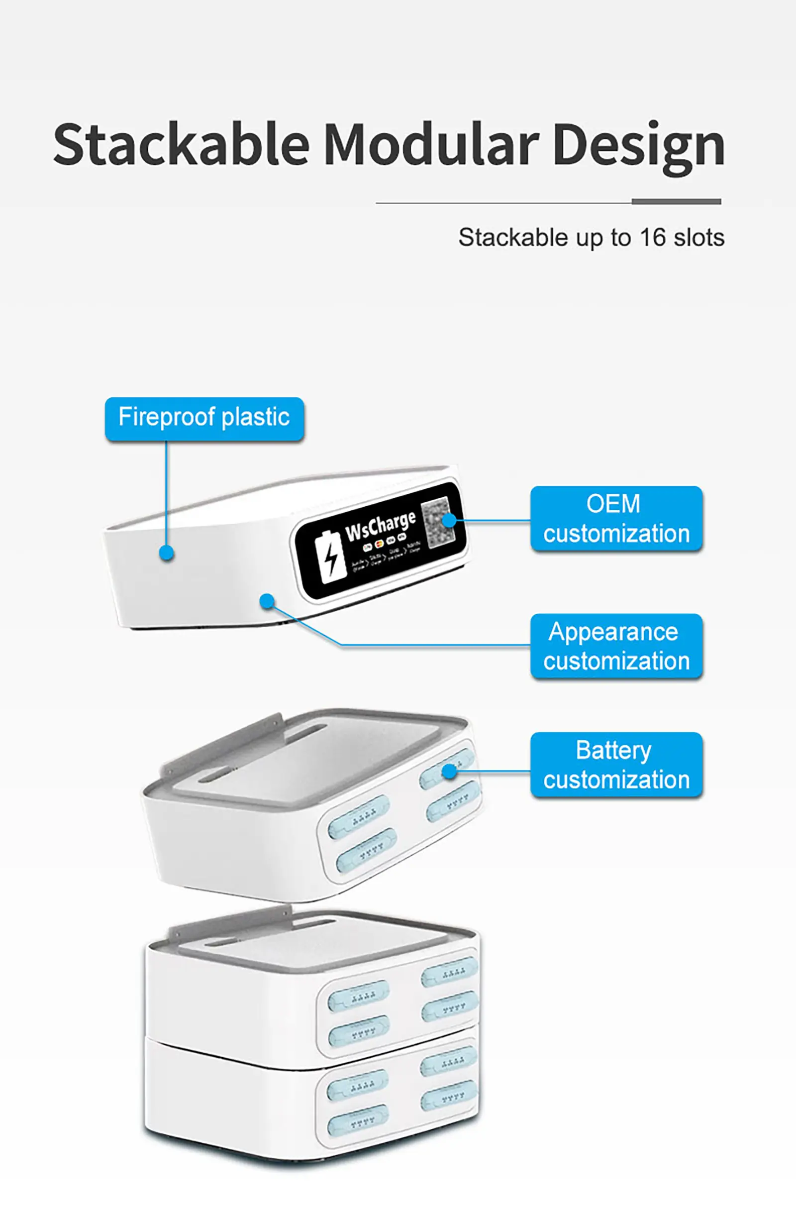 16 Slots Sharing Power Bank Rental Charge Station-white-without pos (3)