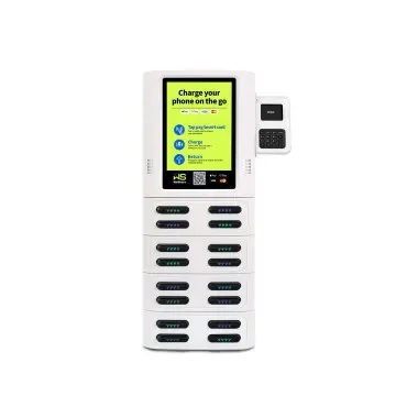 16 slots Power Bank Kiosk Vending Machine with pos -white
